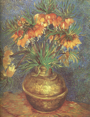 Vincent Van Gogh Fritillaries in a Copper Vase (nn04)